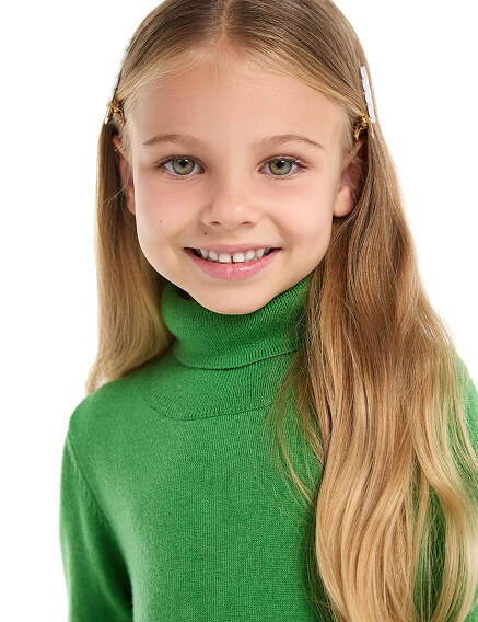 Шерстяной свитер Cash Touch для девочек, фото 2