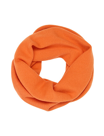 Теплый снуд из шерсти мериносов, цвет мандарин, фото 2