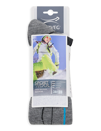 Термоноски женские ВЫСОКИЕ серии SPORT WOOL, фото 3