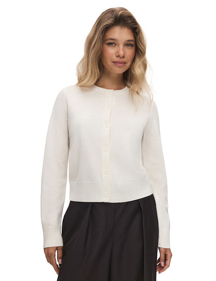 Кардиган на пуговицах Norveg, цвет молочный, фото 1