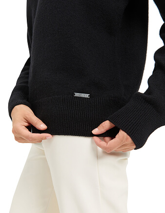 Джемпер Cashmere&Merino blend V-вырез, цвет черный, фото 2