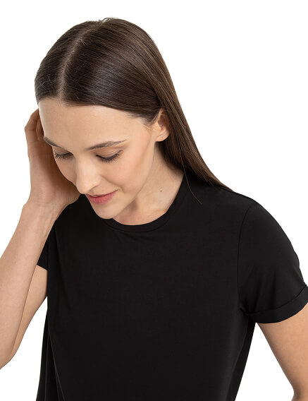 Футболка женская серии Bamboo, цвет черный, фото 3