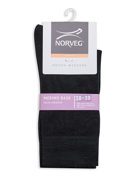 Merino Base PR Носки женские, цвет черный, фото 3