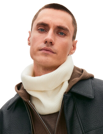 Снуд из шерсти, цвет белый, фото 3