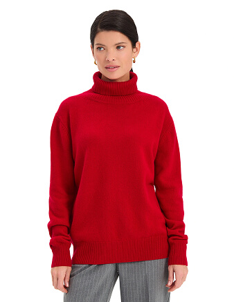 Свитер Merino Base из шерсти, цвет алый, фото 1