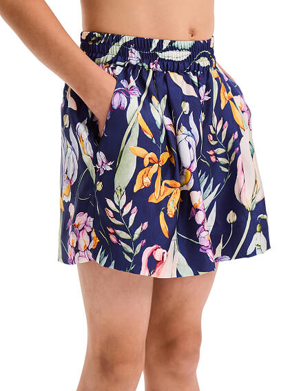 Шорты SILK для девочки с карманом, цвет паттерн spring garden, фото 1