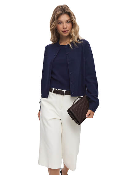 Топ трикотажный, цвет темно-синий, фото 3