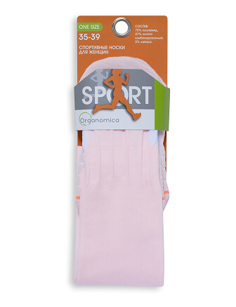 Гольфы женские ORGANOMICA Sport, цвет розовый, фото 3