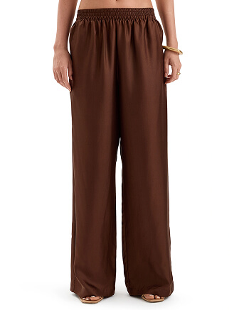 Брюки SILK женские прямые, цвет шоколад, фото 1