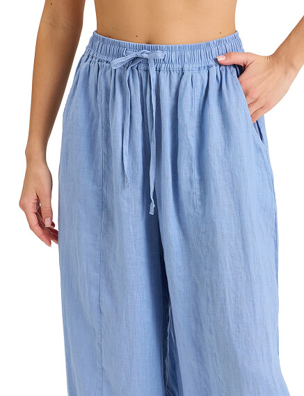 Брюки женские "baggy" серии LINEN, цвет голубой пепельный, фото 3