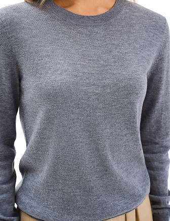 CashTouch Джемпер женский с круглым воротом, цвет серый меланж, фото 2