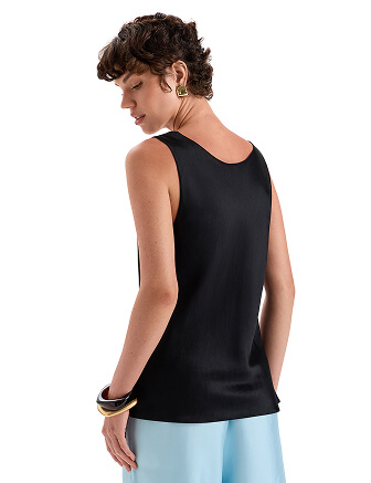 Топ женский SILK, цвет черный, фото 2