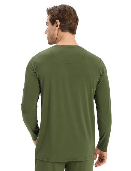 Лонгслив мужской серии Bamboo, цвет олива, фото 2