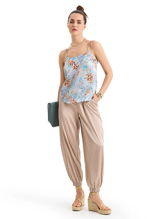 Топ на бретелях серии SILK, цвет принт восточный, фото 3