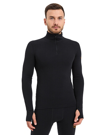 Термофутболка мужская (свитшот)  с высоким воротом на молнии для охоты и рыбалки серии HUNTER, фото 1