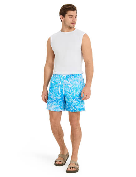 Шорты плавательные, цвет голубой, фото 1