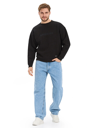 Свитшот мужской серии Cotton, цвет черный, фото 3