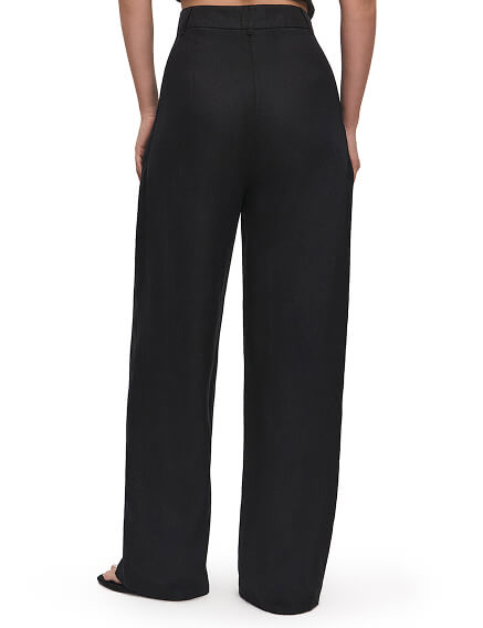 LINEN Брюки женские base, цвет черный, фото 3