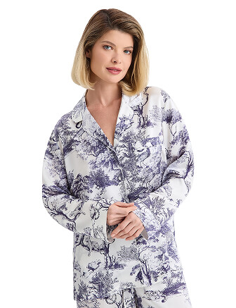 Костюм из шелка, цвет принт светлый toile de jouy, фото 2