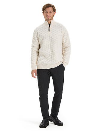 Джемпер мужской с косами, цвет белый, фото 3