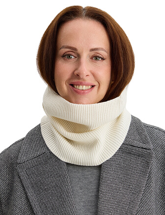 Снуд из шерсти, цвет белый, фото 3