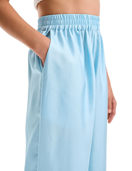 Брюки SILK для девочки прямые, цвет нежно-голубой, фото 2