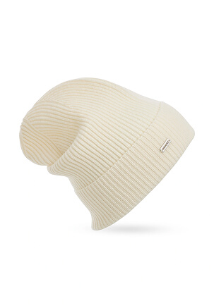 Шапка из шерсти с отворотом, цвет белый, фото 2