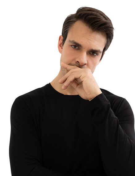 Лонгслив мужской серии Bamboo, цвет черный, фото 3