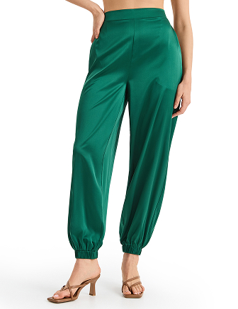 Брюки-джоггеры серии SILK, цвет темно-зеленый, фото 2