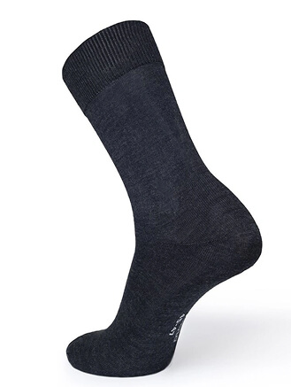 Носки мужские из шерсти мериноса серии MERINO WOOL, цвет темно-серый меланж, фото 2