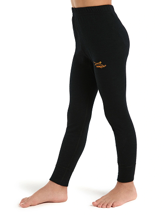 Термолеггинсы детские для девочек серии ACTIVE KIDS, двухслойное термобелье, цвет черный, фото 2