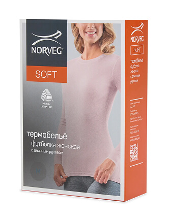 Термобелье футболка серии SOFT с длинным рукавом.  Знак Woolmark, фото 3