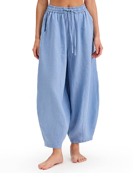 Брюки женские серии LINEN, цвет голубой пепельный, фото 2