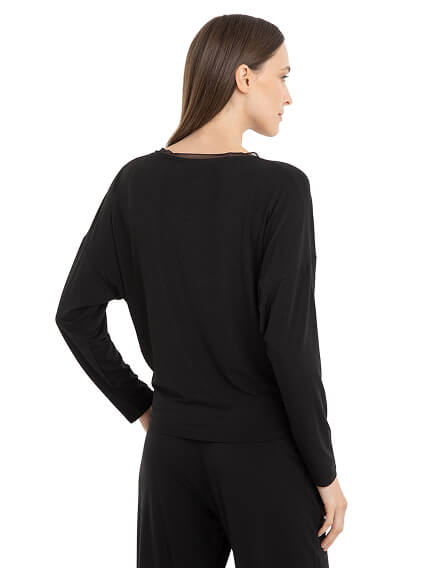 Лонгслив женский серии Bamboo, цвет черный, фото 2