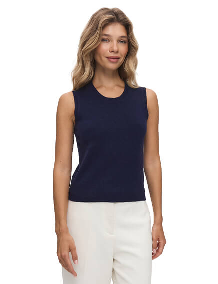 Топ трикотажный, цвет темно-синий, фото 1