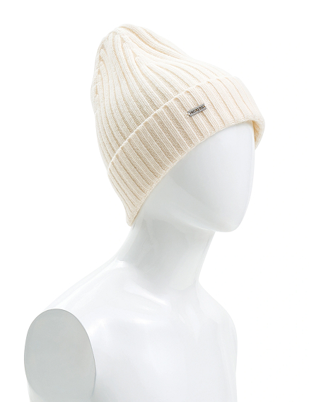 Шерстяная шапка  с отворотом детская, цвет белый, фото 2
