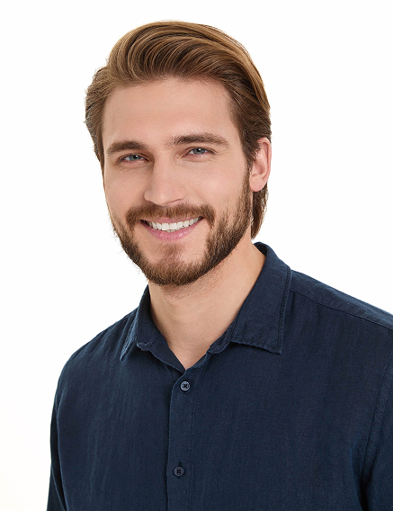 Рубашка мужская серии LINEN, цвет темно-синий, фото 3