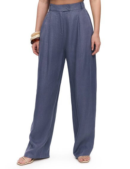 LINEN Брюки женские base, цвет маренго, фото 2