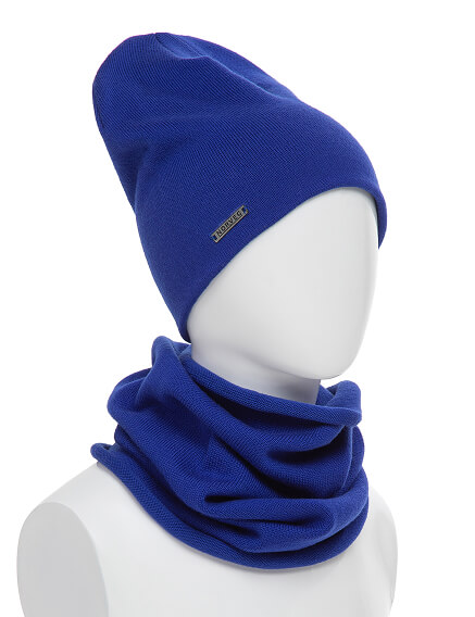 Комплект шапка и снуд из 100% шерсти мериносов, фото 2