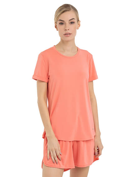 Футболка женская серии Bamboo, цвет коралловый, фото 1
