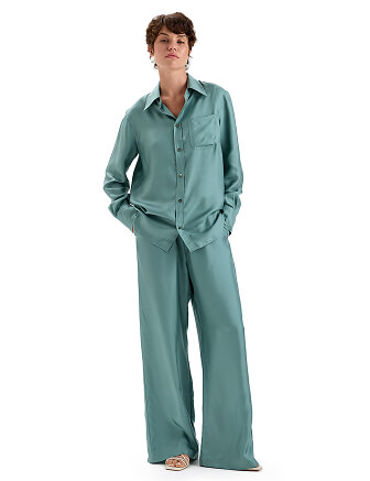 Блуза SILK женская, цвет шалфей, фото 3