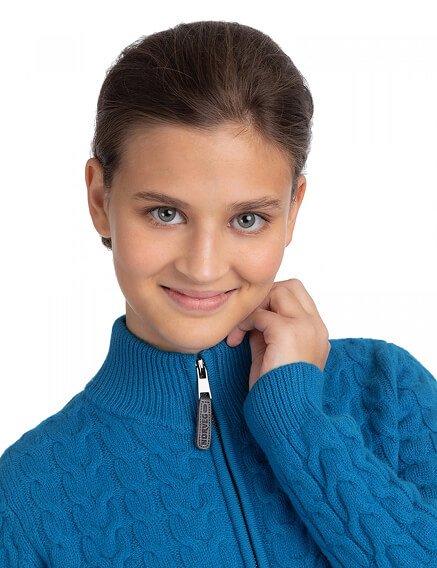 Кофта на молнии Super Fine Merino Wool для девочек, фото 2