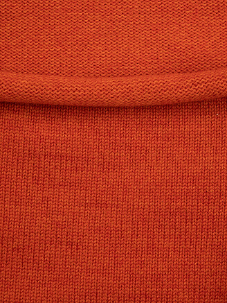 Теплый снуд из шерсти мериносов, цвет кирпичный, фото 3