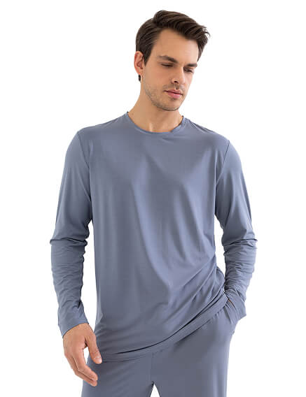 Лонгслив мужской серии Bamboo, цвет серый, фото 1