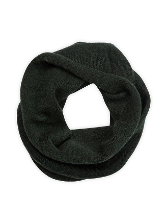 Теплый снуд из шерсти мериносов, цвет темно-болотный, фото 2