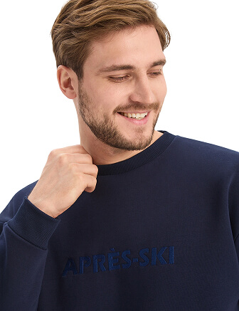 Свитшот мужской серии Cotton, цвет темно-синий, фото 2