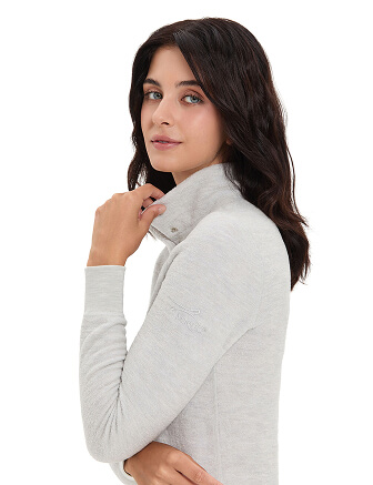 Термобелье фуфайка женская серии "-60⁰С" больших размеров, цвет жемчуг, фото 3