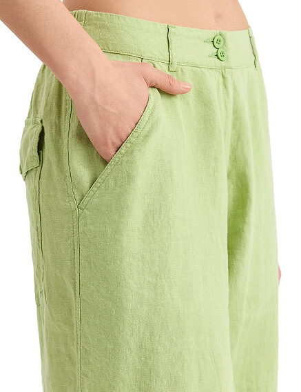 Брюки женские с карманами серии LINEN, цвет фисташковый, фото 3