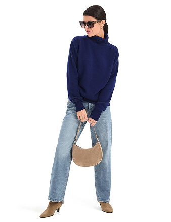 Свитер Merino Base из шерсти, цвет темно-синий, фото 3