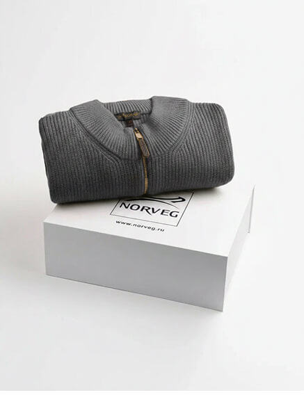 Подарочный набор Кардиган на молнии Merino Knitted для мужчин, цвет графитовый, фото 1